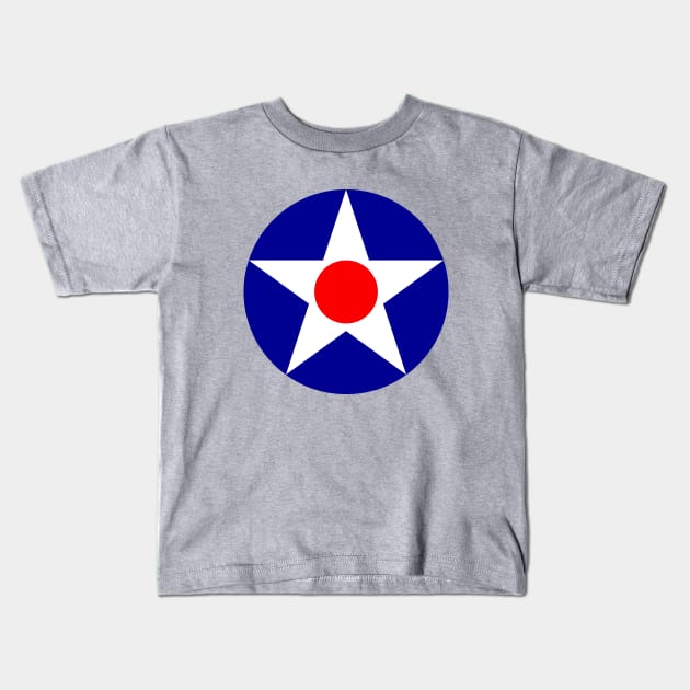 USAAF Roundel Kids T-Shirt by Ekliptik